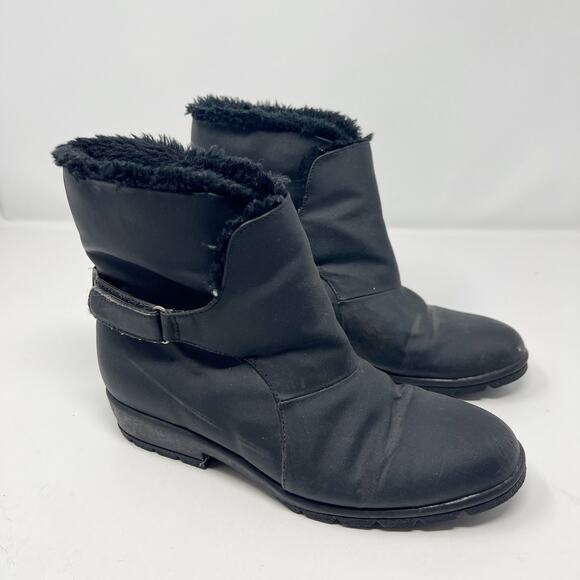 Naturalizer Black Slip On Belted Black Women's Boots Size 7.5 - Picture 1 of 10